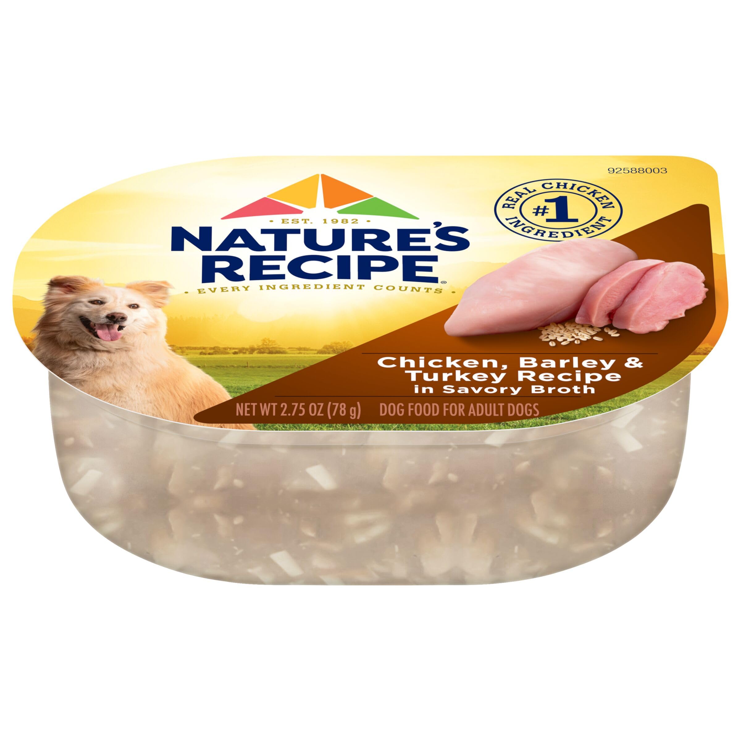 Nature's Recipe: caldo sabroso que mejora la experiencia al comer del perro.