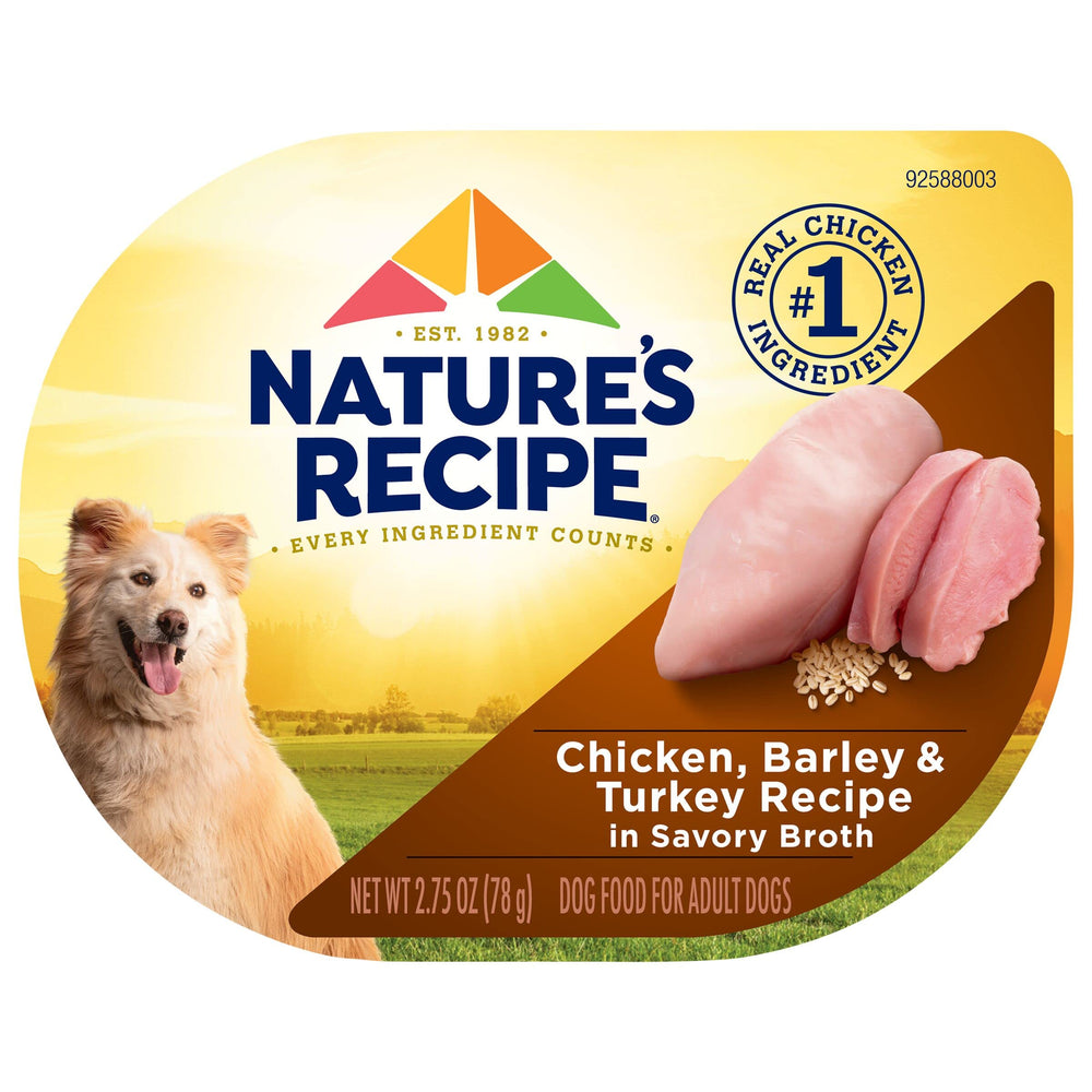 Nature's Recipe: taza húmeda de 2.75 oz, porciones prácticas para cada comida del perro.
