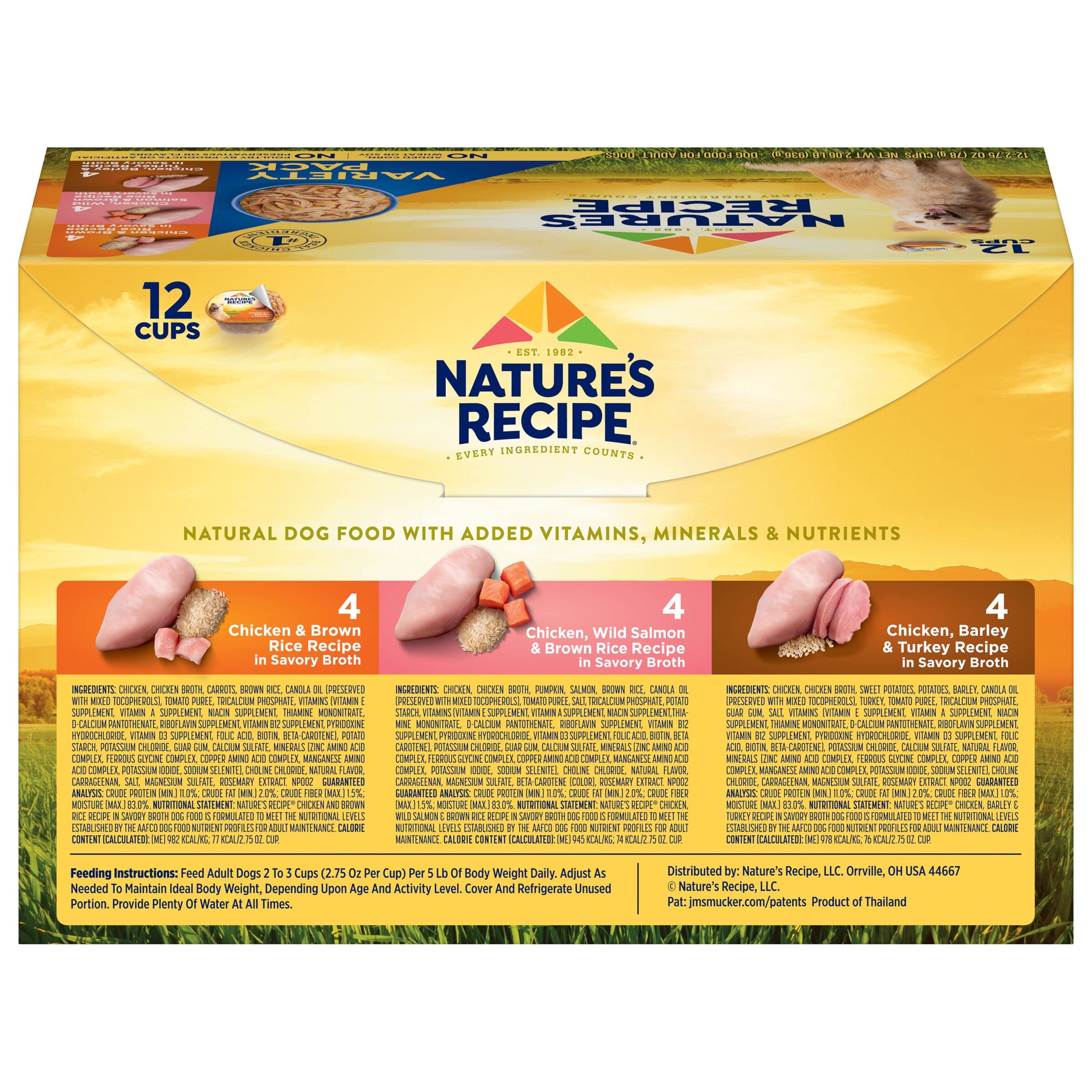 Nature's Recipe: porción de pollo con pavo para variedad.