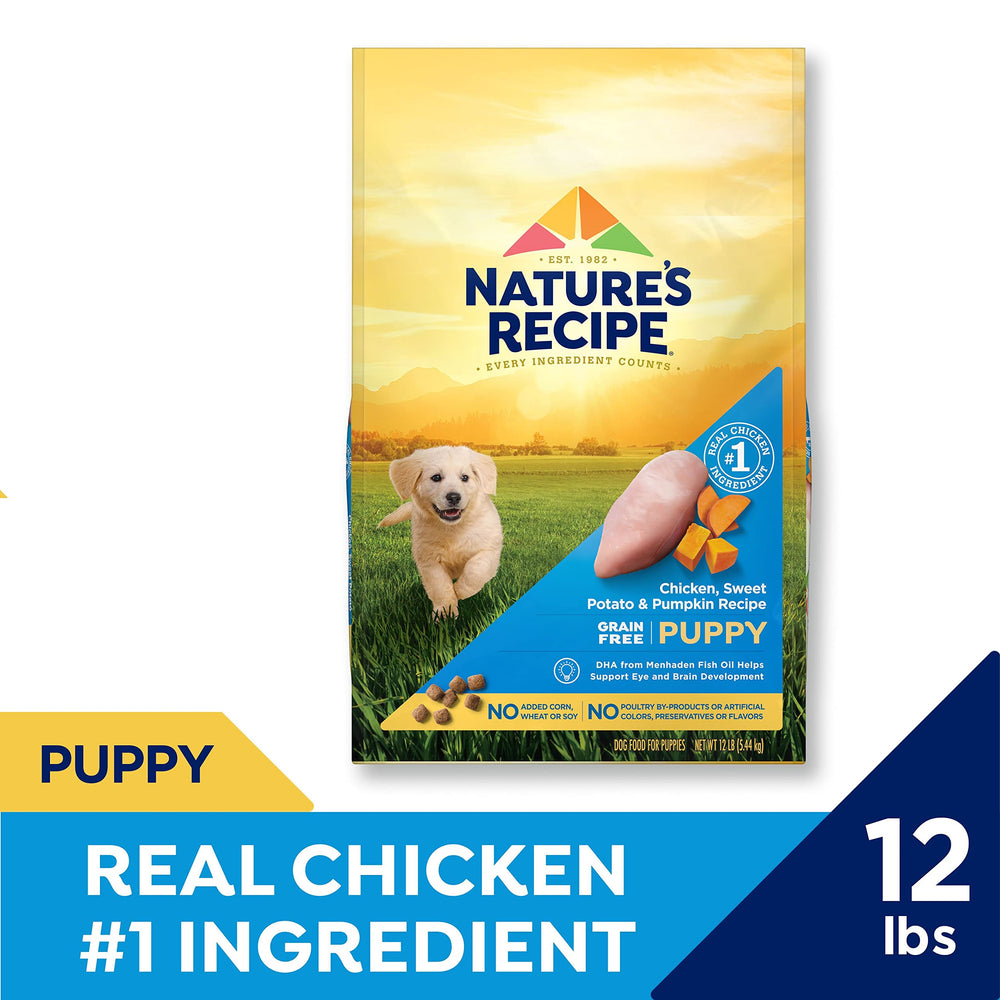 Nature's Recipe Puppy con pollo real, ingrediente principal para músculos fuertes