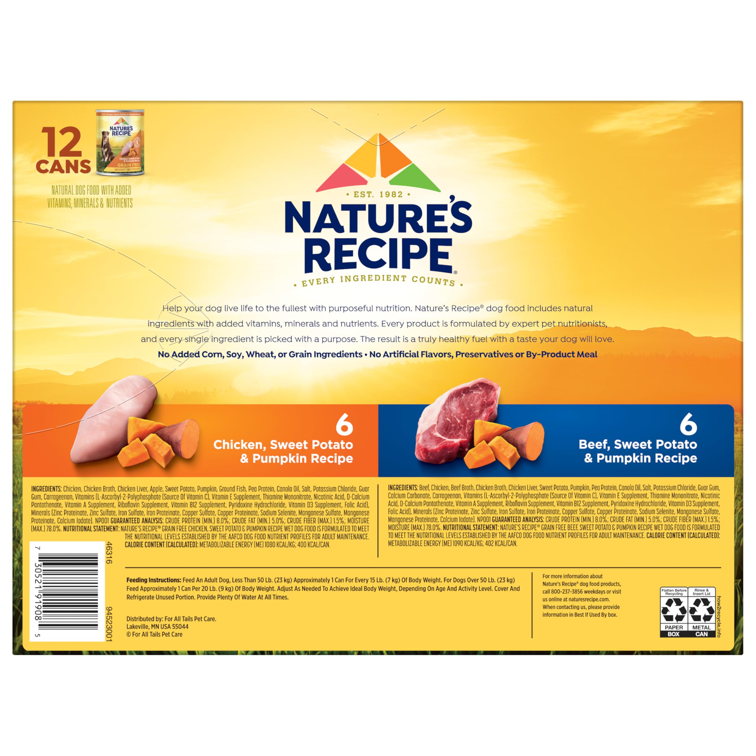 Nature's Recipe servicio diario fácil: mezcla con croquetas o plato principal.