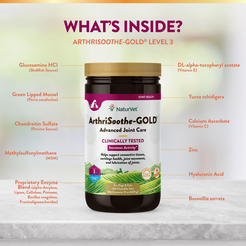 NaturVet ArthriSoothe-GOLD omega-3, antioxidante para articulaciones