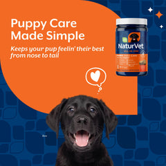NaturVet cachorros sabor tocino ahumado hickory: gominolas sabrosas para perros.