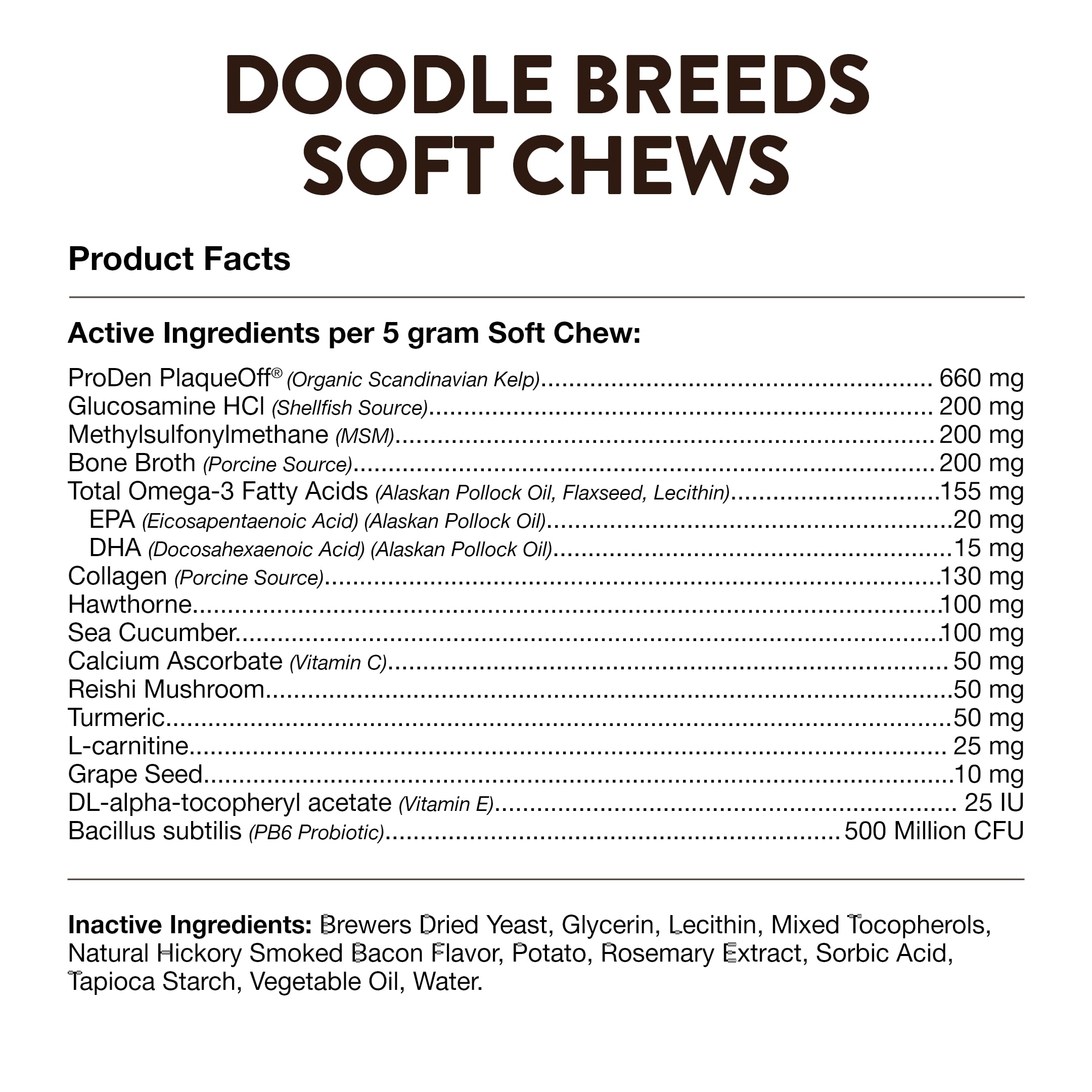 NaturVet Doodle Breeds caldo de huesos como base de la fórmula