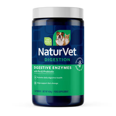 NaturVet enzimas digestivas en polvo para perros y gatos promueve una digestión suave