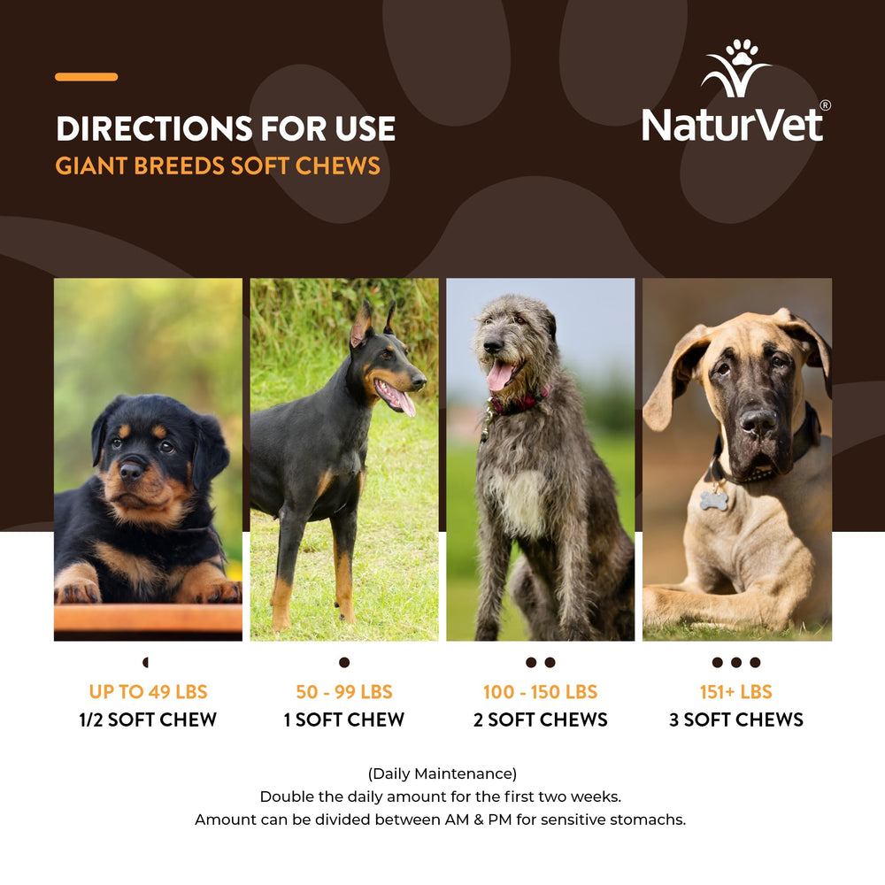 NaturVet para razas gigantes, probiótico PB6 para microbiota saludable