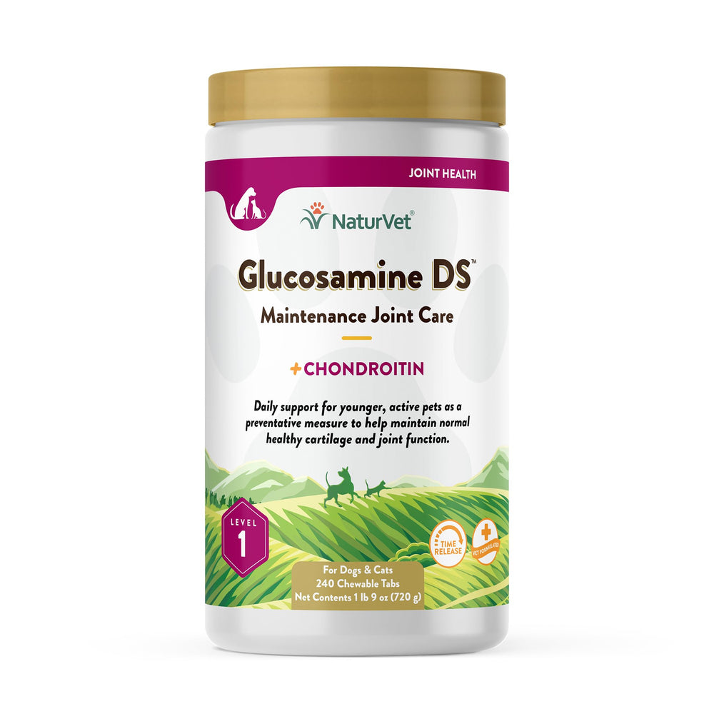 NaturVet Glucosamina DS Nivel 1 tabletas masticables para movilidad diaria