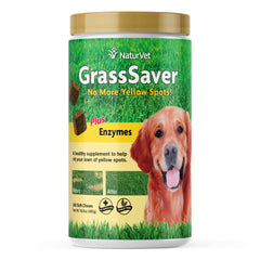 Botella Grass-Saver de NaturVet con tapa hermética para mantener la frescura.