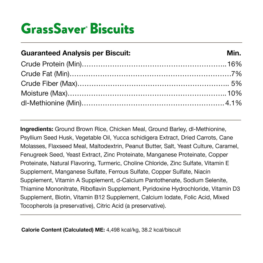 NaturVet GrassSaver galletas para perros, vista de paquete.