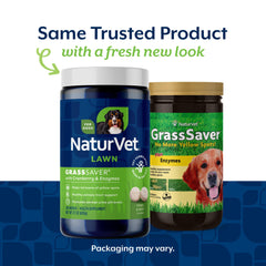 NaturVet GrassSaver, perro comiendo pastillas crujientes