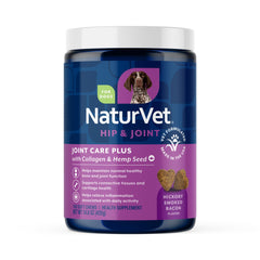 NaturVet Hemp Advanced Joint Health para perros: empaque a la vista y soporte articular