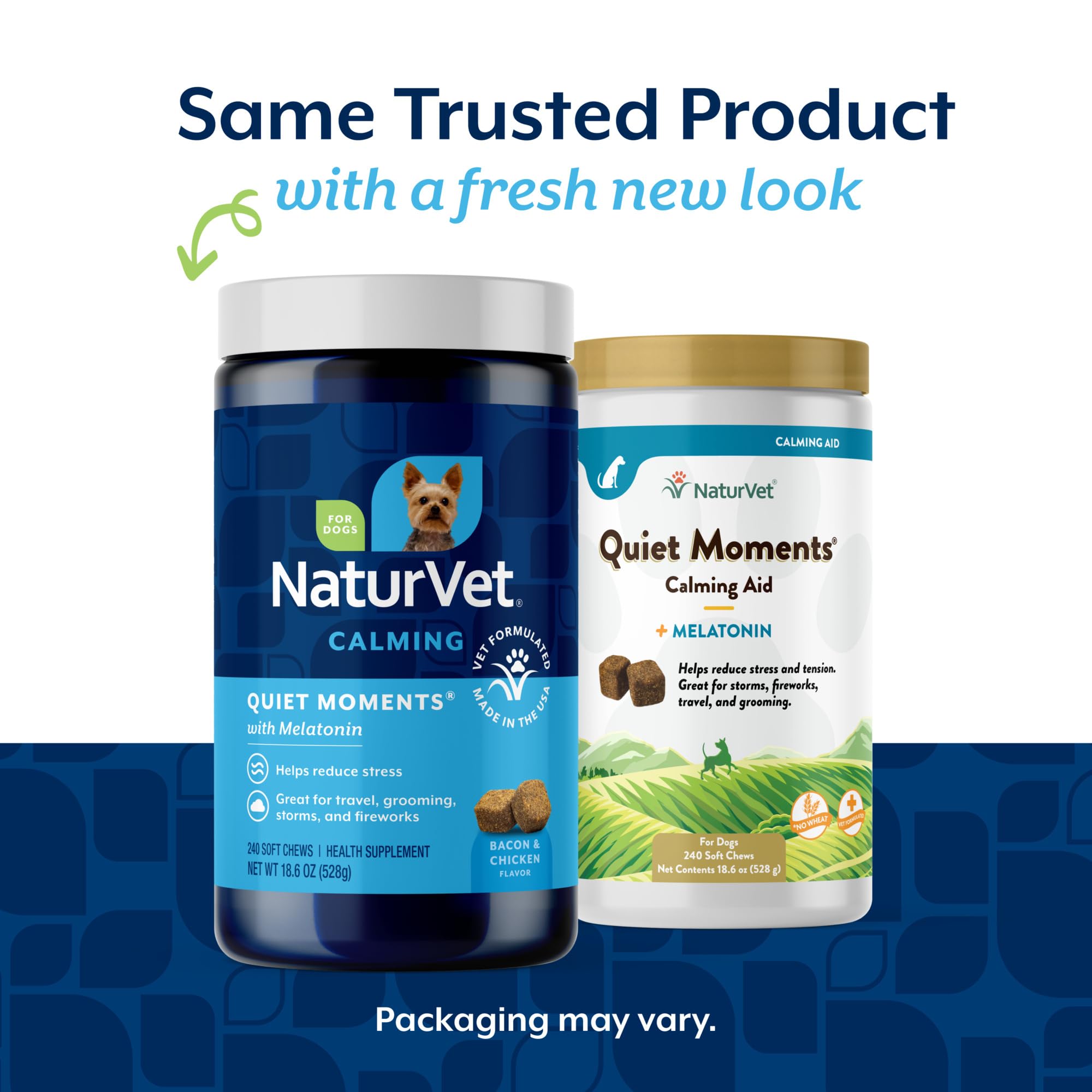 NaturVet Momentos Tranquilos masticables sabor tocino, calmante para perros