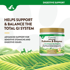 PB6 de NaturVet en polvo para perros y gatos con beneficios digestivos