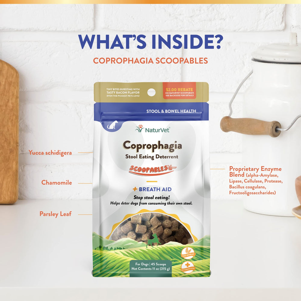 NaturVet Scoopables cuchara medidora, facilita dosis diaria.