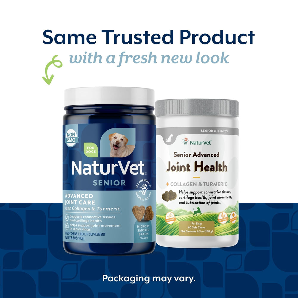 Primer plano de masticables suaves de NaturVet Senior Advanced Joint Health para perros