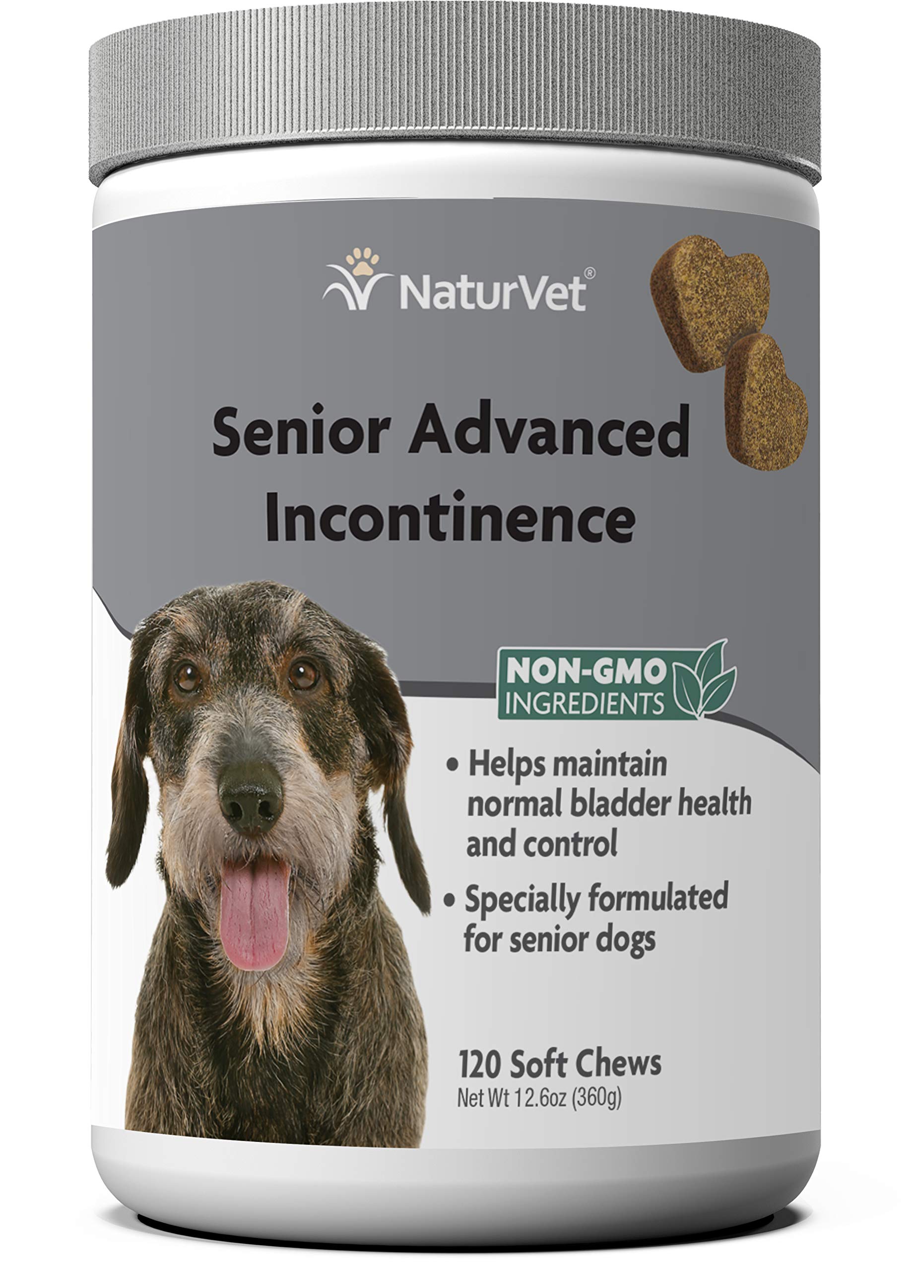 NaturVet Senior: incontinencia perro bocaditos suaves - ayuda al control urinario.