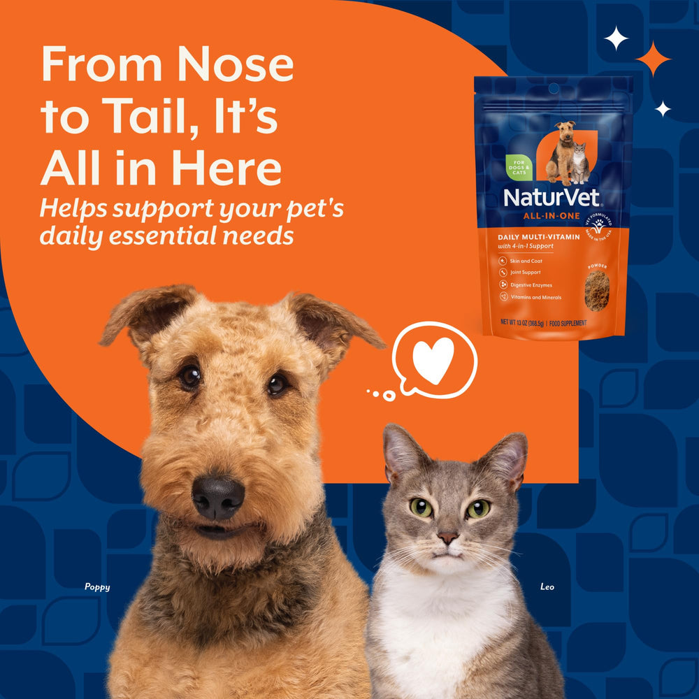NaturVet Todo-en-uno para perros: enzimas y probióticos para una digestión suave.