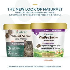 NaturVet VitaPet Senior chuches suaves para gatos: sabor agradable para cuidado diario.