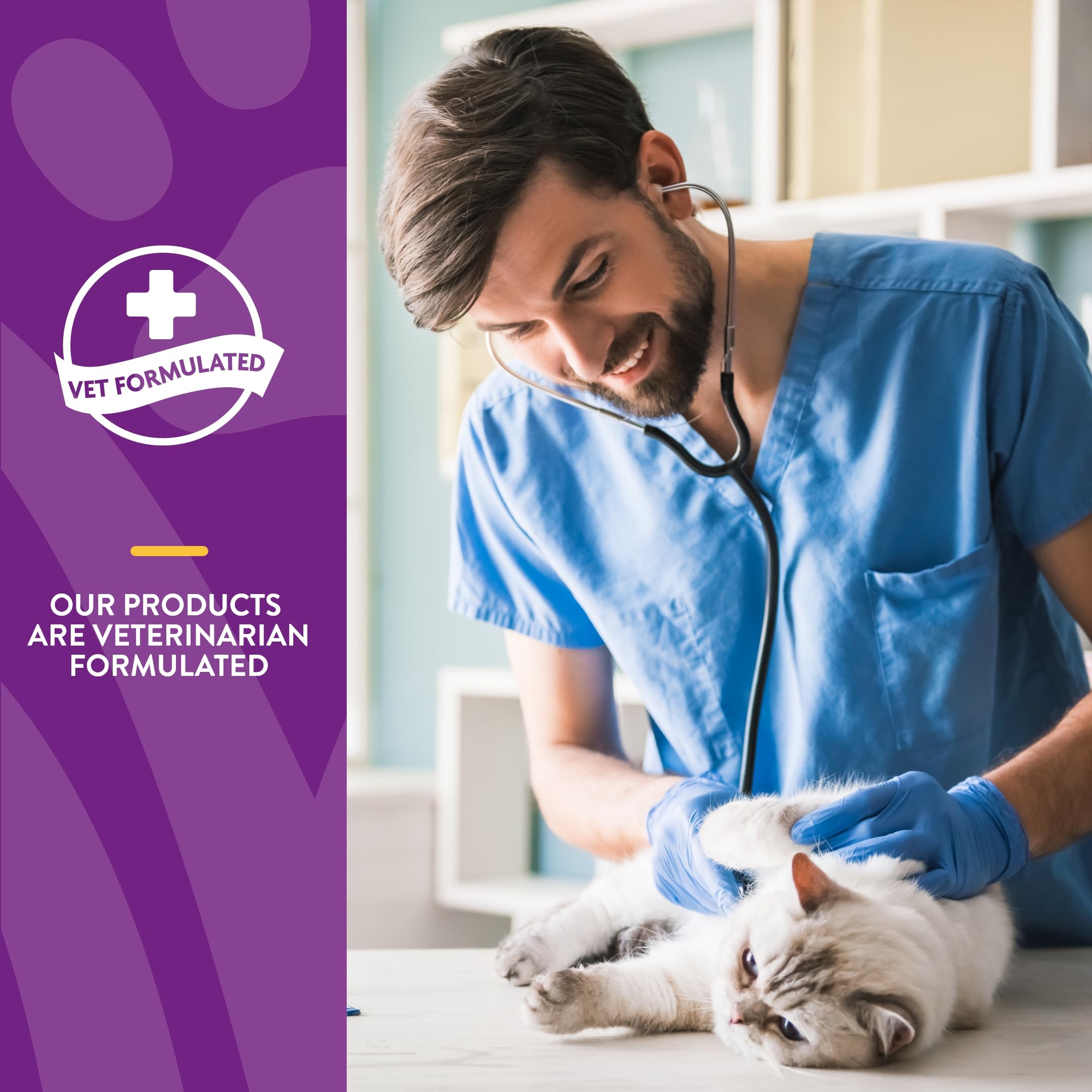 NaturVet VitaPet Senior formulación veterinaria, visible para gatos.