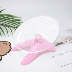 Rueda Nawhed para mascotas pequeñas en jaula rosa, ideal para espacios reducidos.