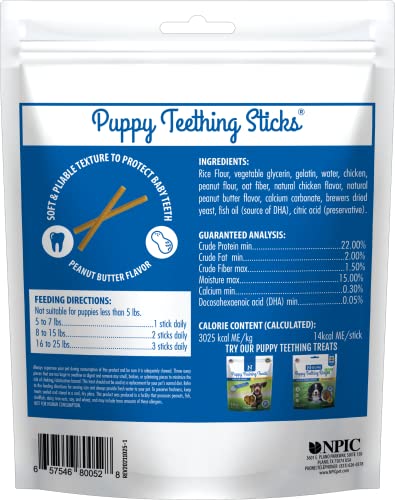 N-Bone Puppy Palitos muestra textura atractiva para morder durante la dentición.
