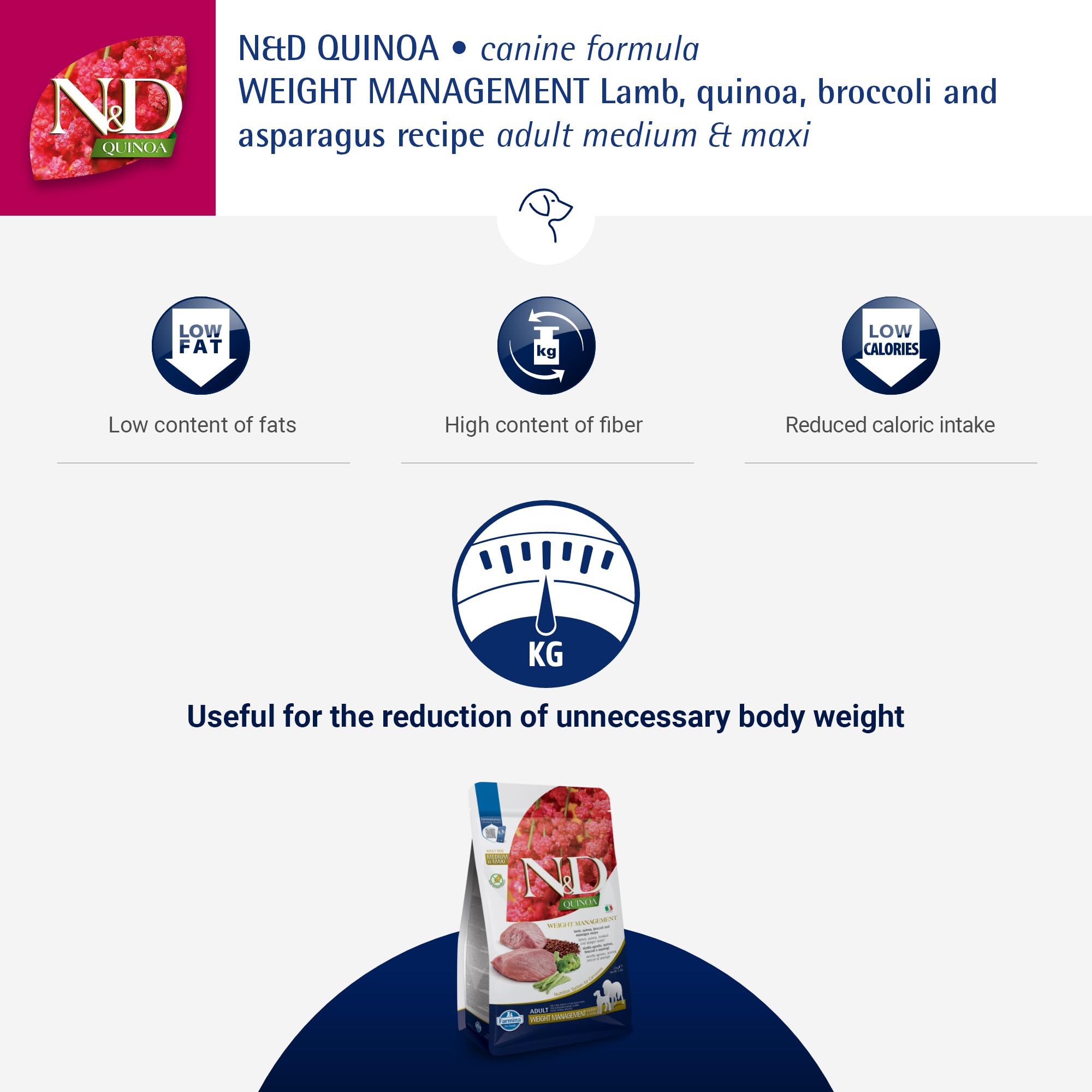 N&D Gestión de Peso Cordero ingredientes clave para una dieta equilibrada