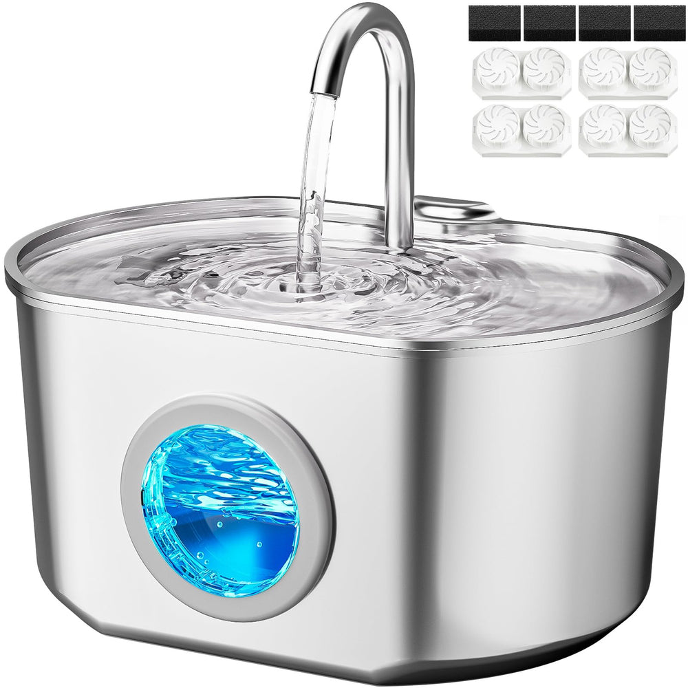 Neareal bebederos para gatos de acero inoxidable con capacidad 74oz para agua fresca.