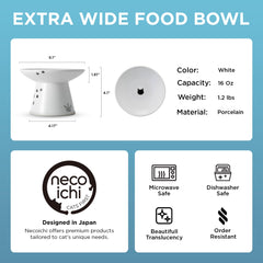 NECOICHI cuenco alzado ergonómico facilita postura y comodidad al comer