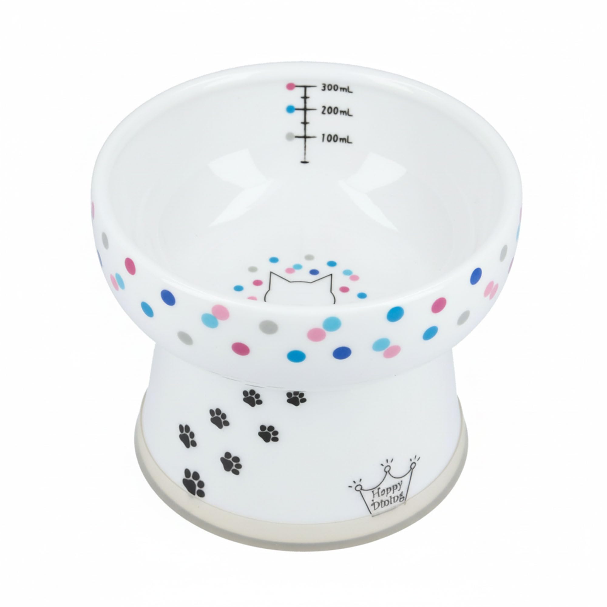 Necoichi tazón agua gato, cerámico elevado para beber cómodo.