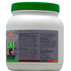 Nekton Gecko Crestado etiqueta visible, fórmula única para dieta frugívora.