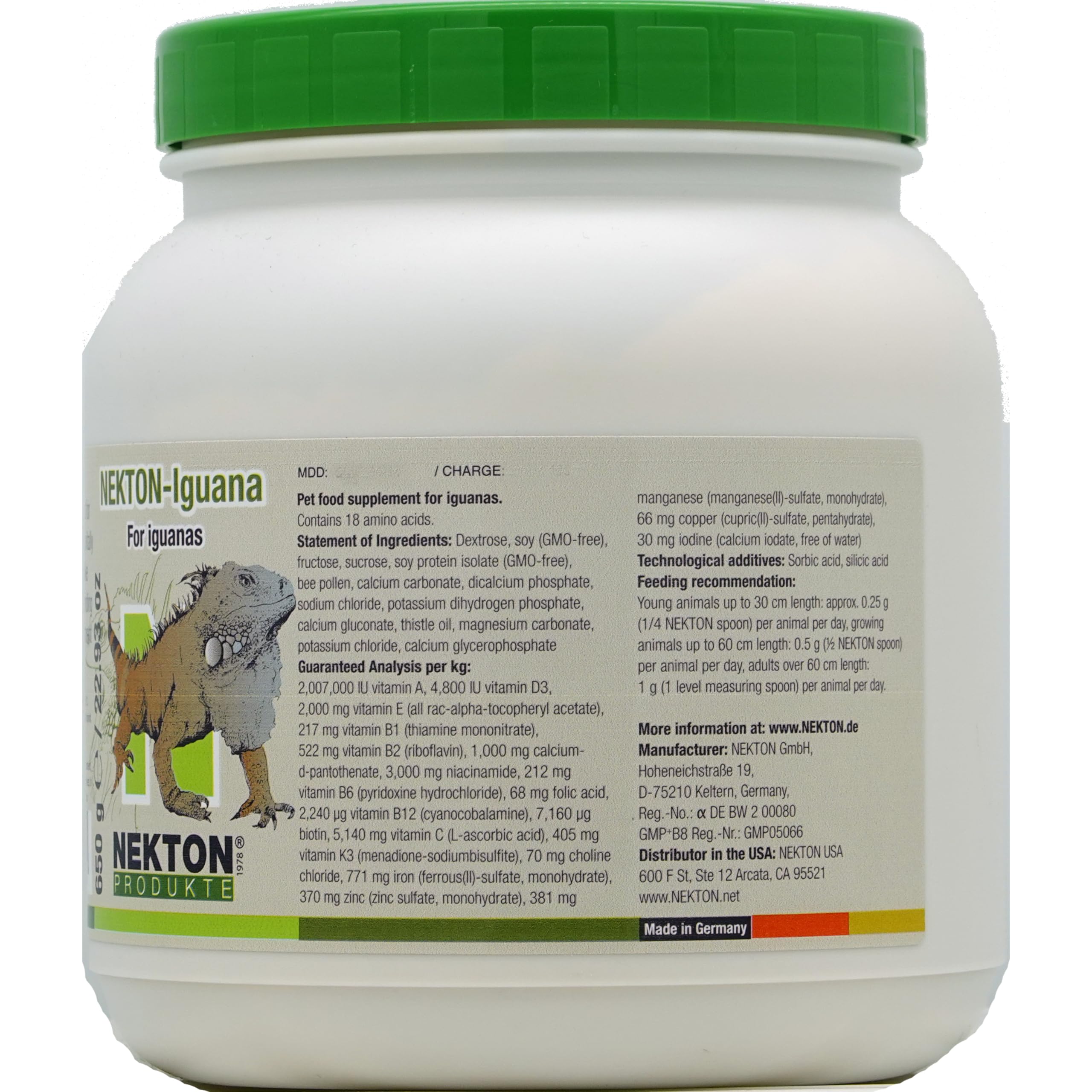 Polvo de Nekton Iguana Vitamins para añadir a la comida