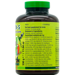 Nekton Multivitamínico para Aves: etiqueta frontal destaca vitaminas y aminoácidos
