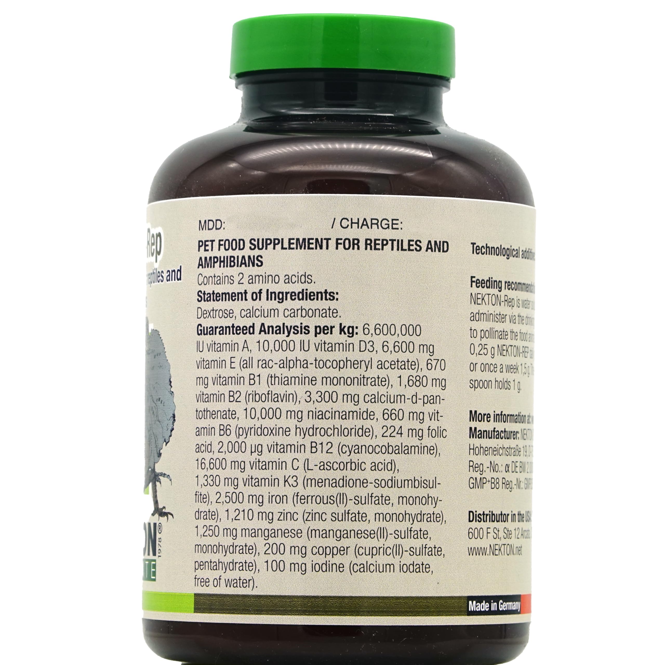 Nekton-Rep dosificador para medir dosis diaria de vitaminas y minerales.