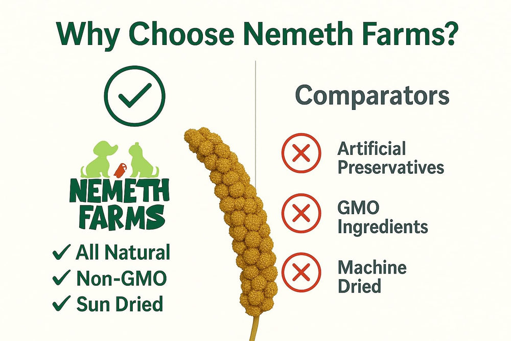 Nemeth Farms mijo para aves exóticas recompensa saludable