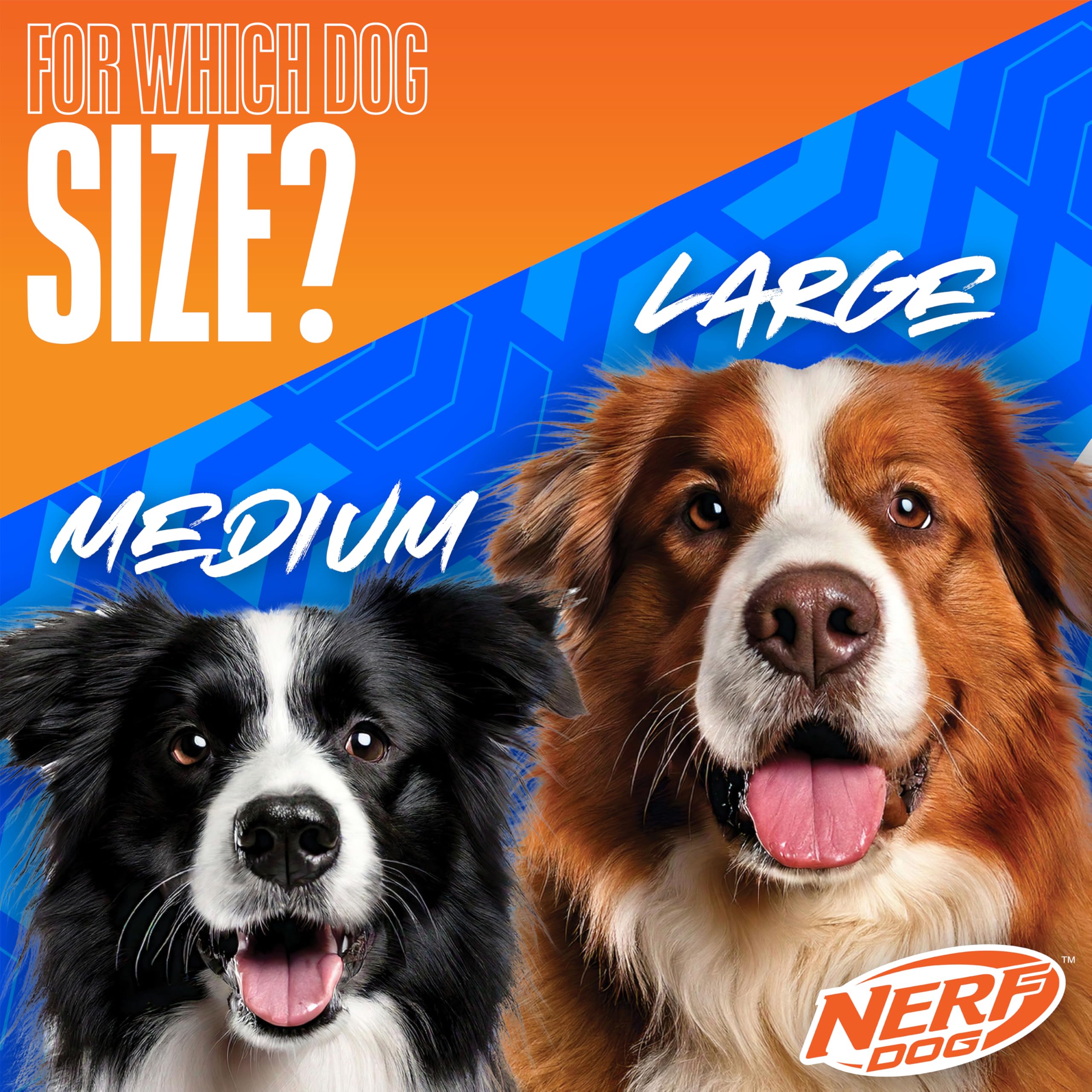 Nerf Dog 11.5in tres-anillos TPR Tug, uso familiar en sala, anima a toda la familia.
