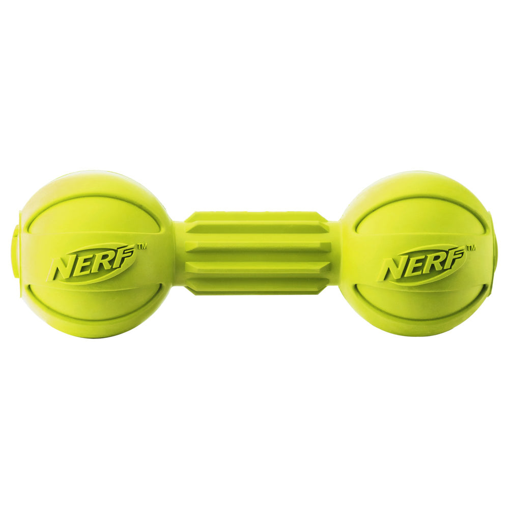 Barbell Nerf para perros: mordedor ligero y resistente para horas de juego.