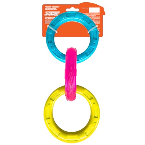 Nerf Dog diseño con textura rugosa para masajes en las encías y apoyo a la limpieza dental.
