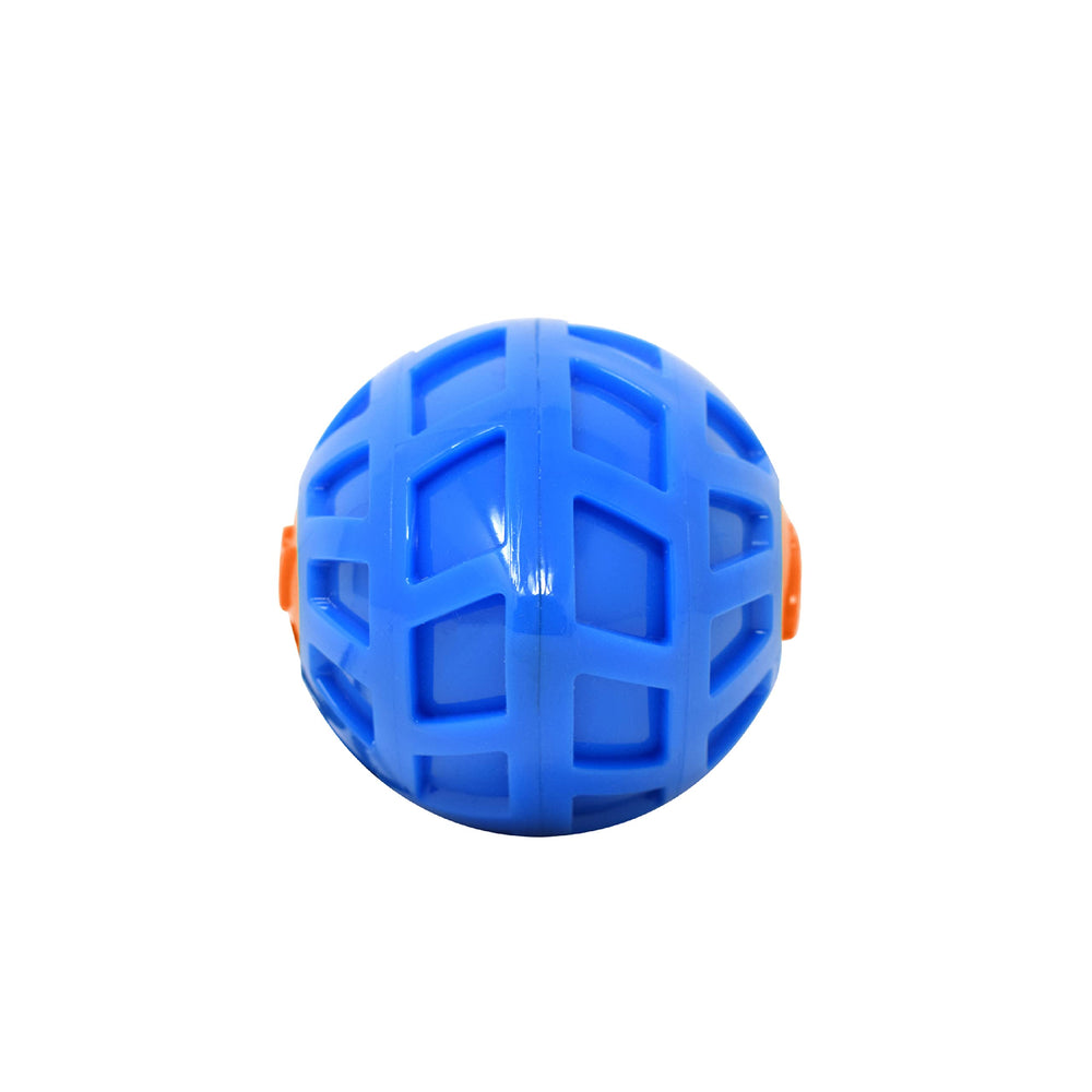 Nerf Dog EXO Squeak Football primer plano, alta visibilidad para entrenar y jugar