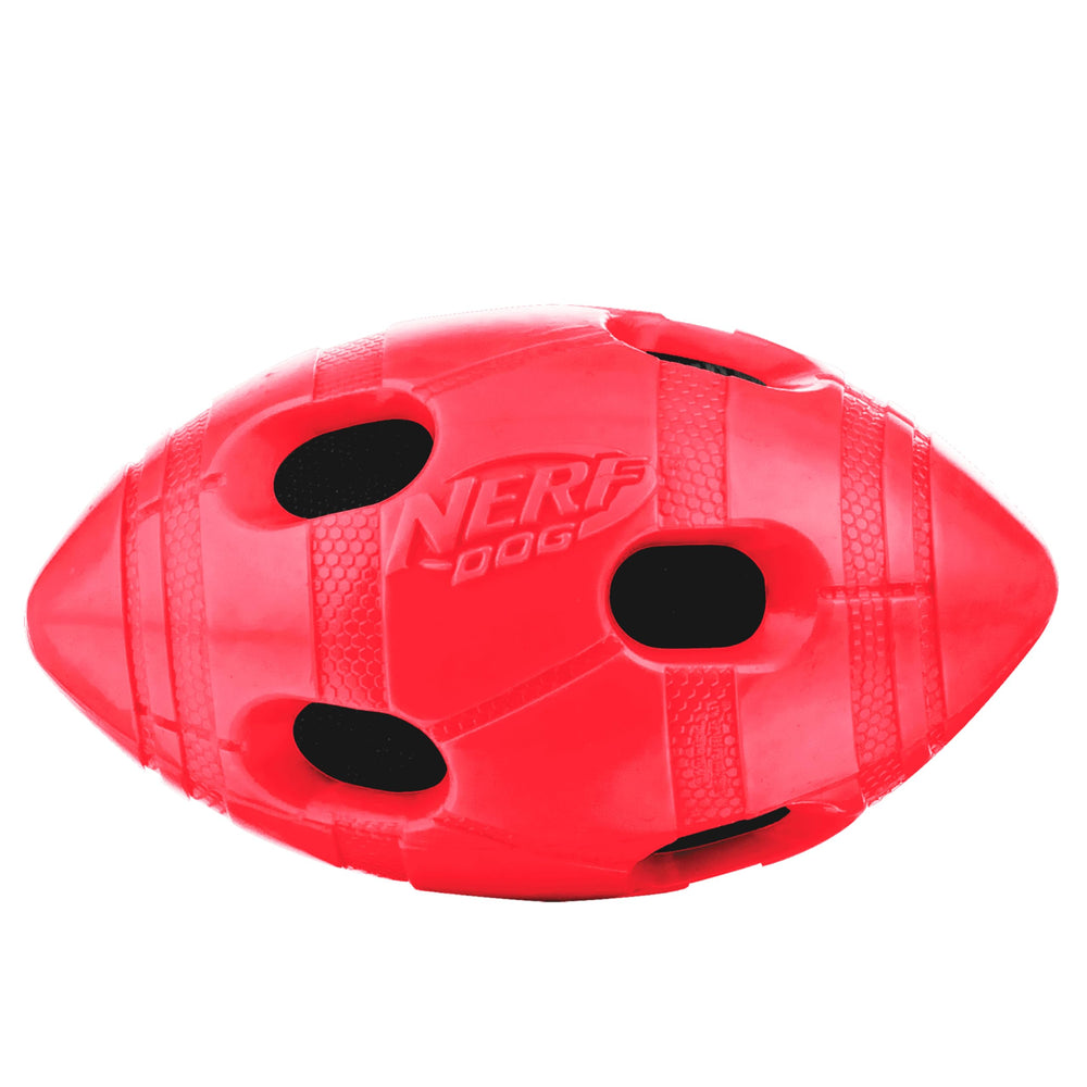 Nerf Dog Futbol de goma 6 pulgadas, frente, fácil de localizar al lanzar.