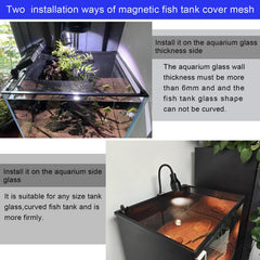 NestBasics cubierta anti-salto para acuario con fijación estable