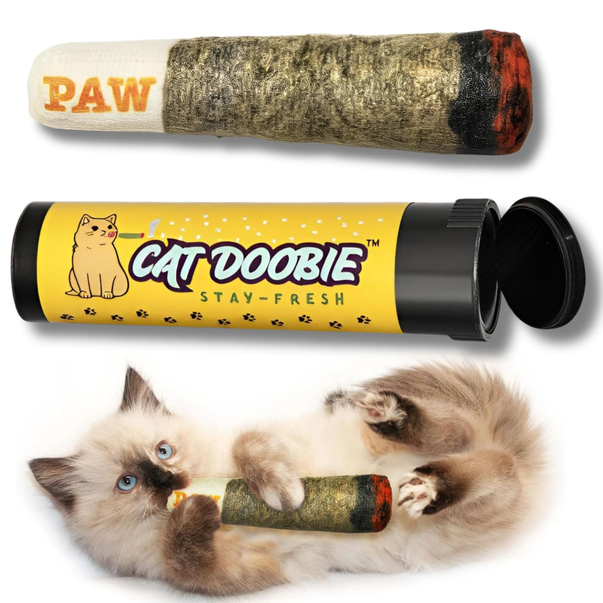Nestpark Doobie: juguete gatuno con catnip crujiente para juego activo.