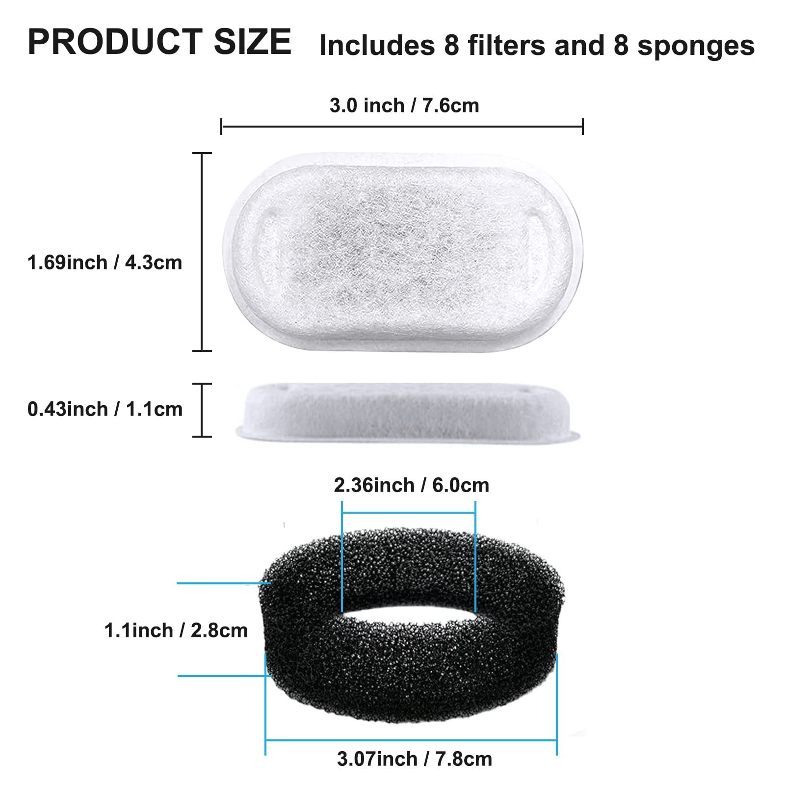 Dimensiones del filtro para fuente de 3,2 L en producto NeucomBBT.