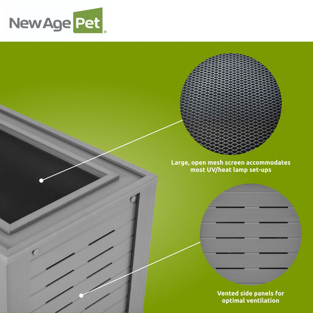 Dimensiones internas del Mojave para reptiles de New Age Pet.