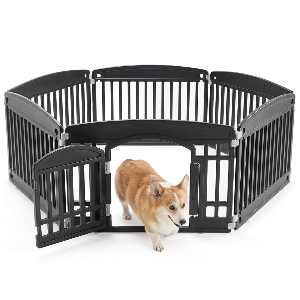 NEWBULIG corral para perros 6 paneles completo, ideal para interiores seguros.