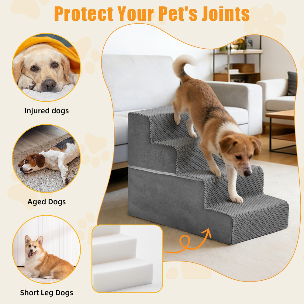 NEWBULIG Escaleras para Perro Esponja de alta densidad para mayor confort.