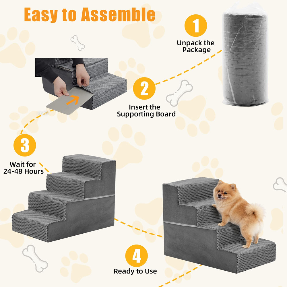NEWBULIG Escaleras para Perro Funda lavable para limpieza fácil.