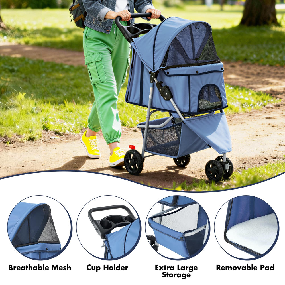 NEWBULIG manija ergonómica ajustable para comodidad durante el paseo