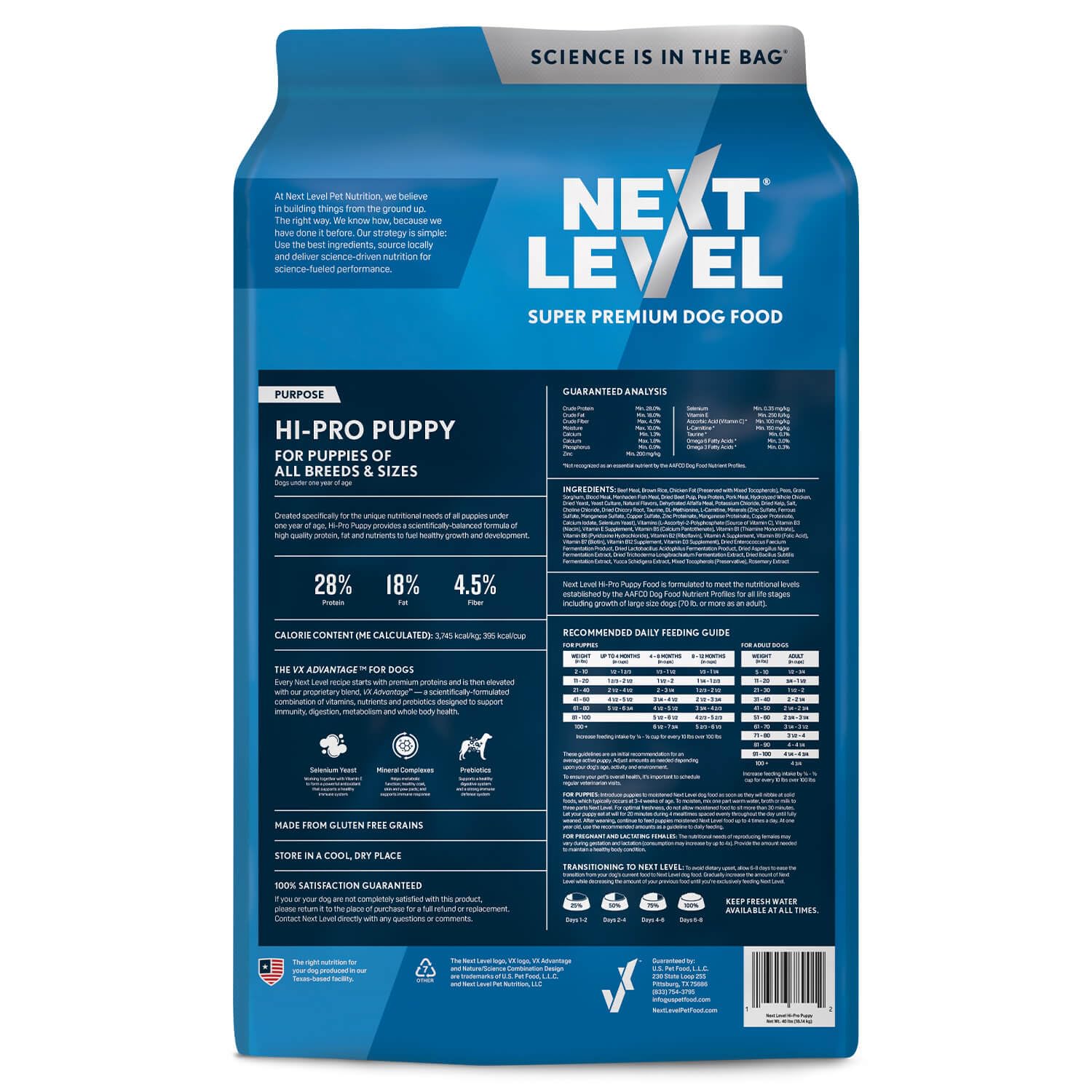 Next Level HI-PRO Puppy: bolsa de 40 libras para uso familiar
