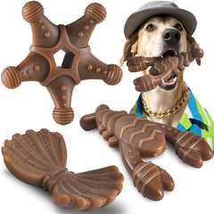 NEZIN Juguete para perro con forma de estrella de mar, ideal para masticadores intensos y entretenimiento duradero.