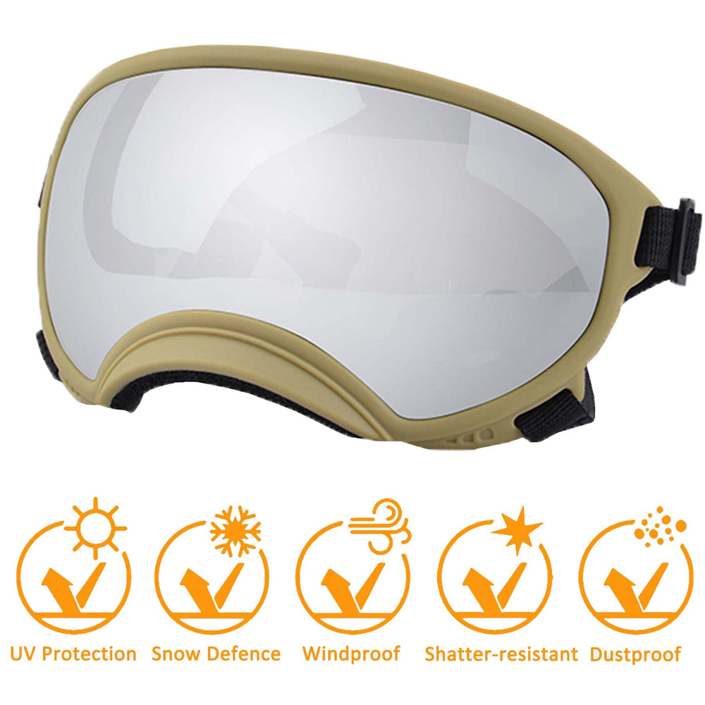 Protección UV de NICERINC PET para ojos de perros durante salidas soleadas.